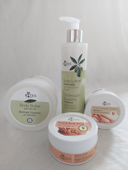 Bodybutter, bodylotion, fotkrem, peeling, hudpleie