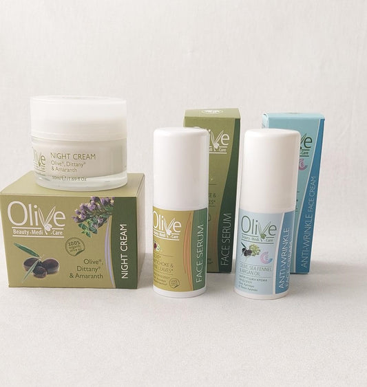 Nattkrem, anti-age dagkrem, serum ansikt, ansikt pleie