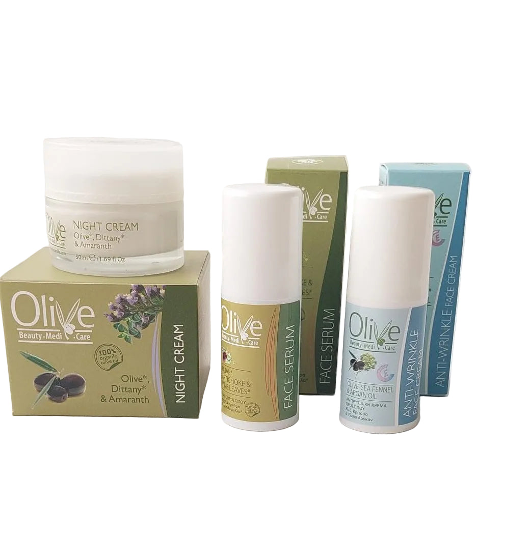 Nattkrem, anti-age dagkrem, serum ansikt, ansikt pleie
