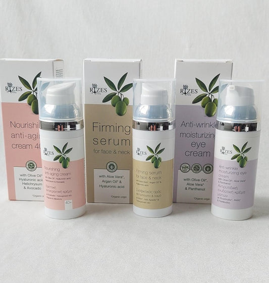 Ansiktskrem 40+, serum, øyekrem, ansiktspleie