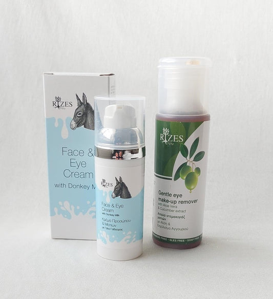 Ansiktskrem mineraler, Donkey milk, øyekrem, øyesminke fjerner, øye make-up fjerner