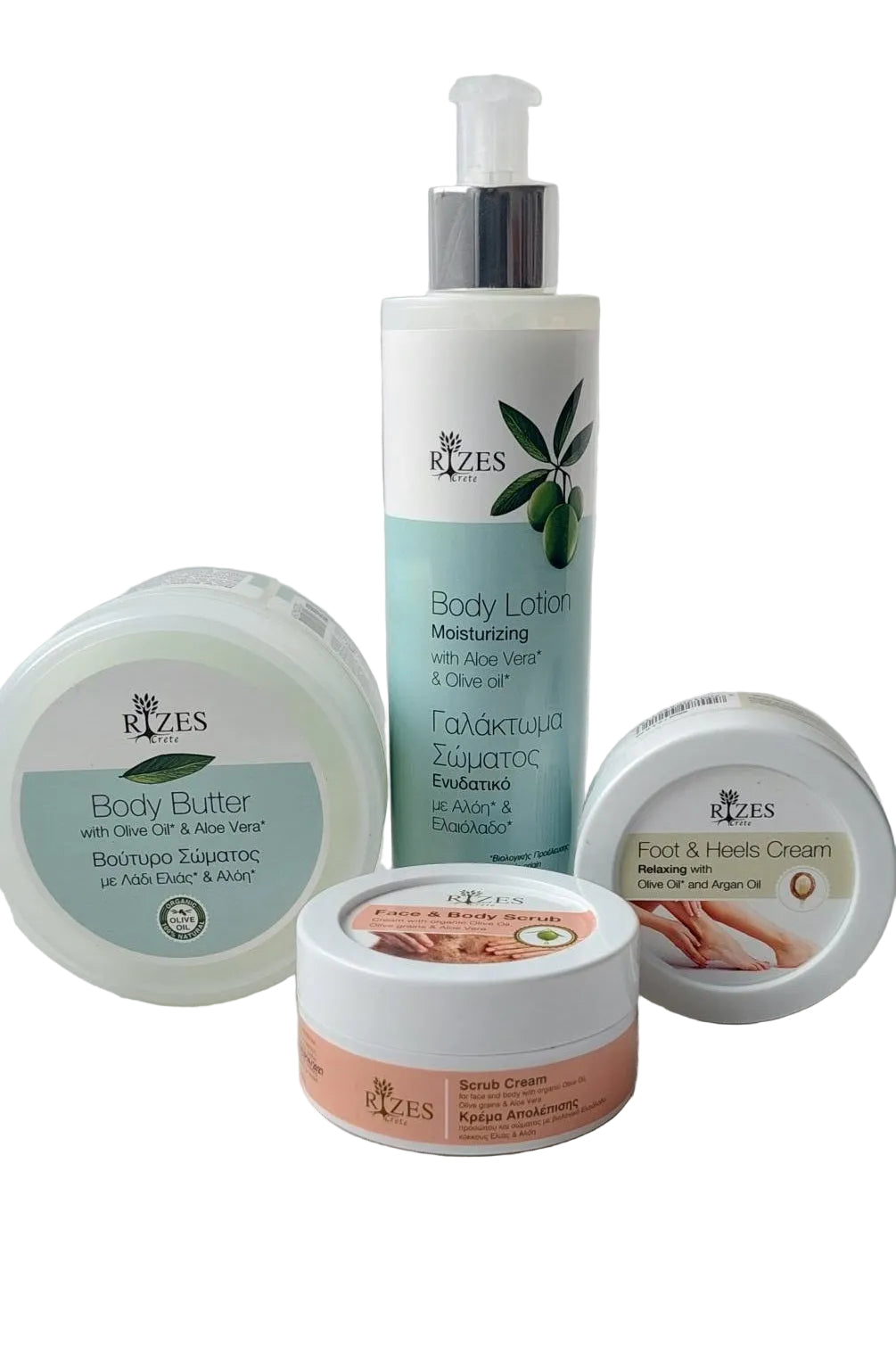 Bodylotion, bodybutter, skrubb, fotkrem, hudpleie, aloevera, oliven