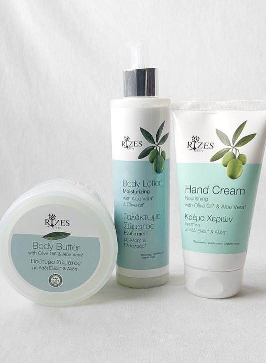 Hudkrem-pakke: Økologisk oliven og aloevera