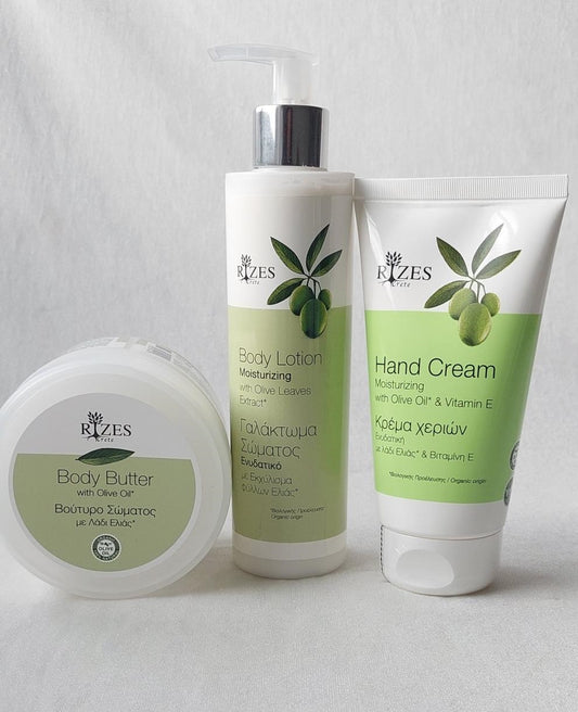 Bodybutter, bodylotion, håndkrem, hudpleie, olivenolje, vitamin E
