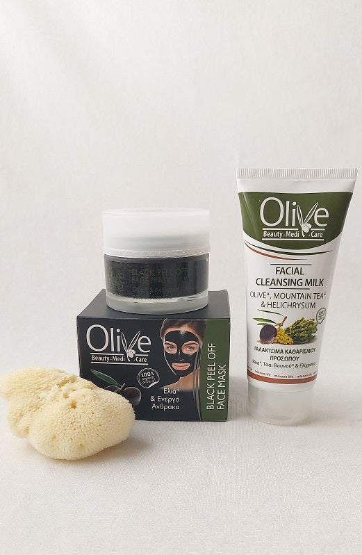 Ansiktrens, peel-off maske, natur svamp, rensekrem